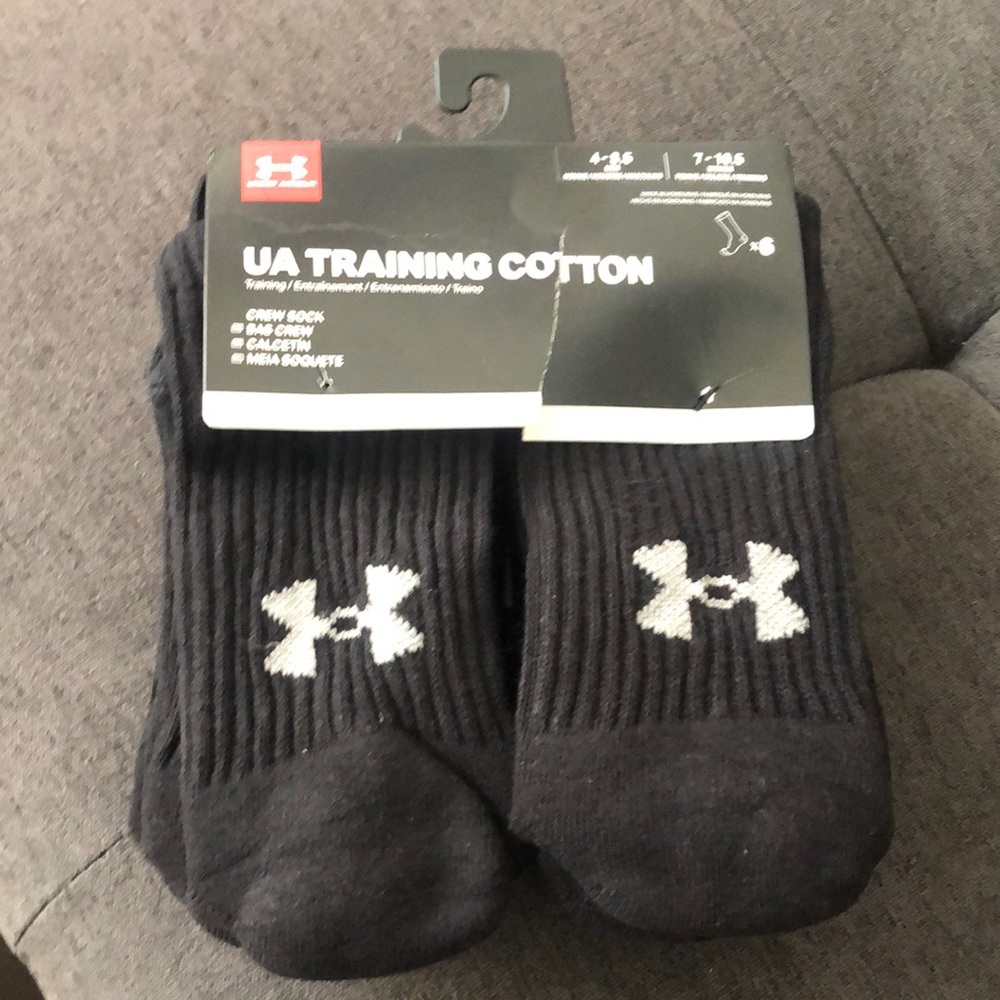 Under armour crew sock black